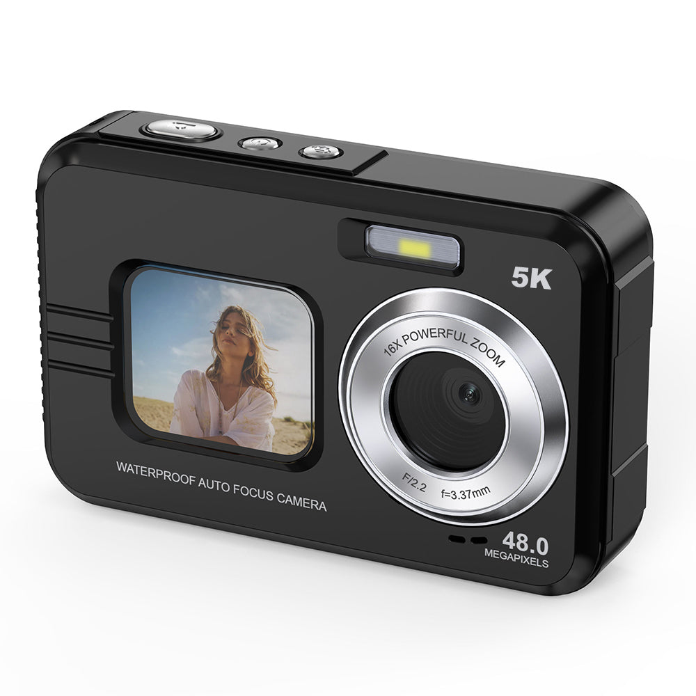 Waterproof Digital Camera with Front Screen β Perfect for Selfies, Vlogging & Outdoor Adventures