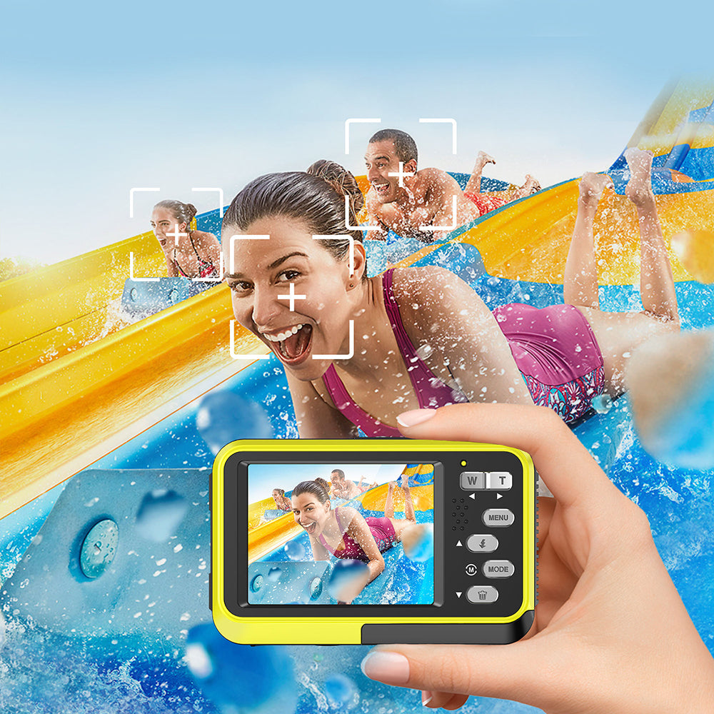 Waterproof Digital Camera with Front Screen β Perfect for Selfies, Vlogging & Outdoor Adventures