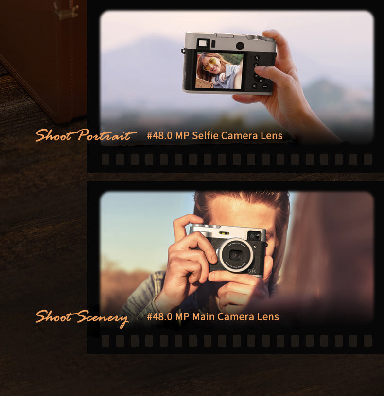 5K Dual Camera with Front Autofocus β 48MP, 16X Zoom, WiFi & Vlogging Ready