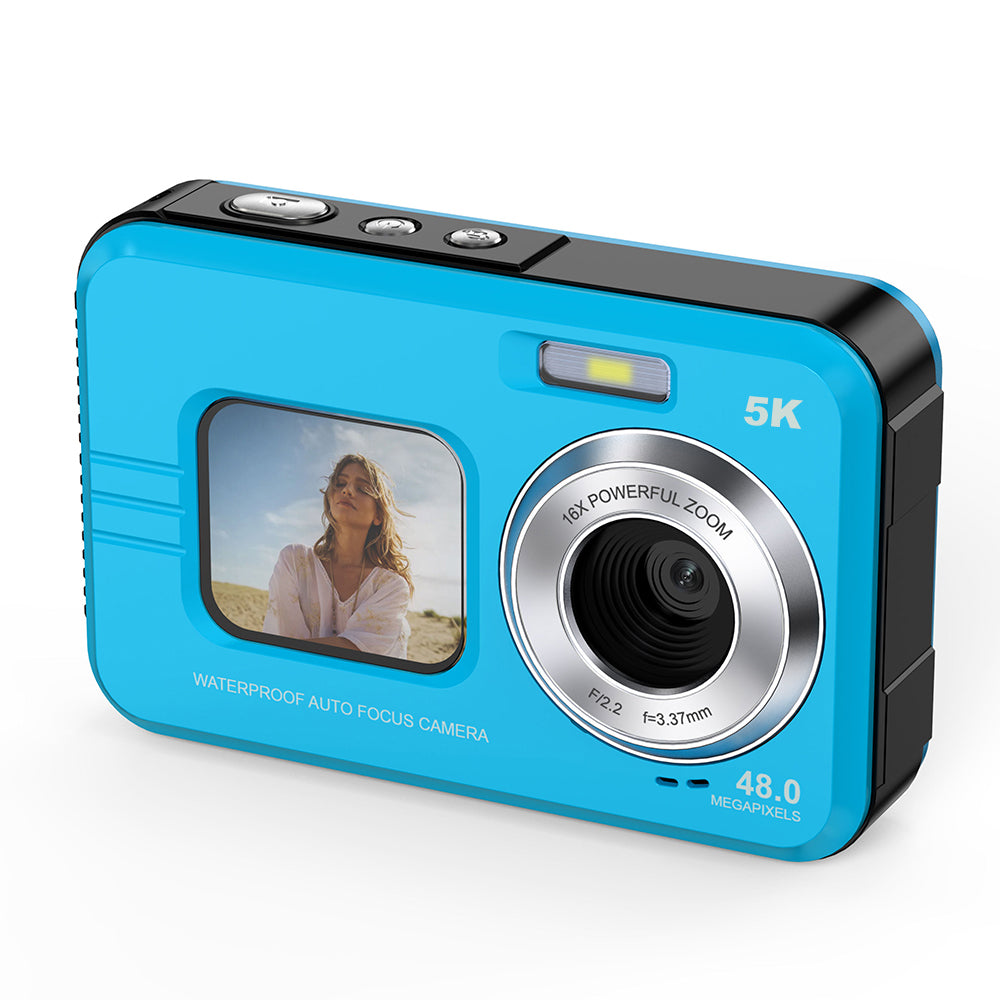 Waterproof Digital Camera with Front Screen – Perfect for Selfies, Vlogging & Outdoor Adventures