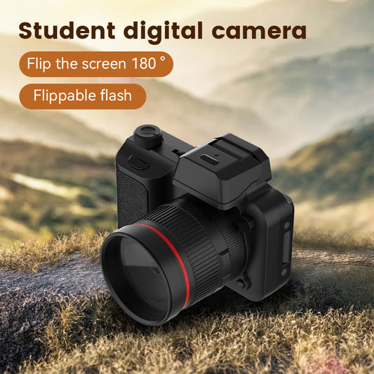 Mini 4K Digital Camera with Flip Screen – 48MP, 16X Zoom, Night Vision, and WiFi