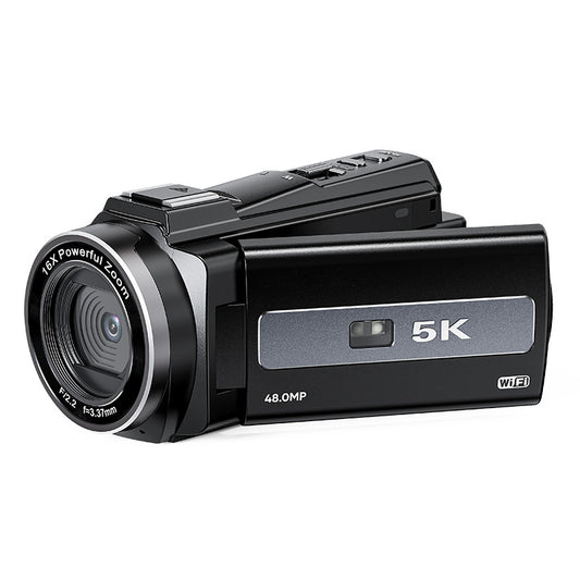 5K Touchscreen Video Camera with Night Vision – 48MP, WiFi, 16X Zoom & Anti-Shake Stabilization